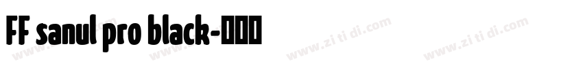 FF sanul pro black字体转换